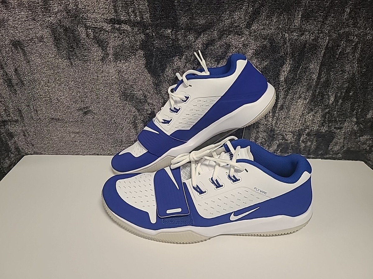Nike Alpha Menace Turf Low Football Cleats Men‎ 12.5 Blue BV3997-100 NEW Nike Alpha Menace Turf Low Football Shoes Cleats White Blue  main image 4