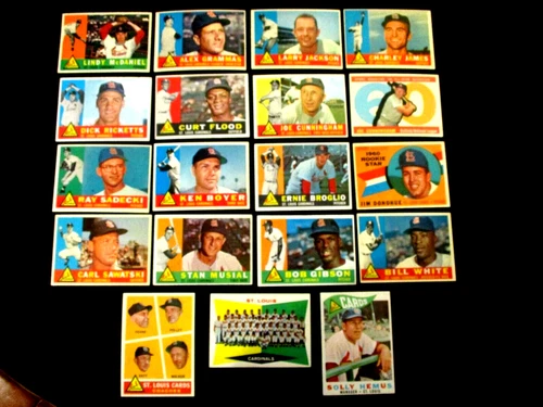 1960 TOPPS....ST LOUIS CARDINALS TEAM SET...EX-VG+ AVG...MUSIAL, GIBSON,BOYER+++