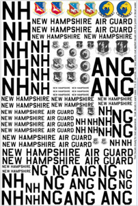 New Hampshire Air Guard Decals 1/32 1/48 1/72 A-7 KC-135 T-6 F-86 F-94 P-51 ANG