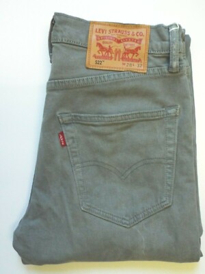 Levis 522 Slim Tapered Herren W28 L32 mittelgrau STRAUSS LEVQ435  