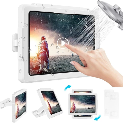 MoKo Shower Tablet Holder, Stretchable Waterproof iPad Holder Fit All Devices Up