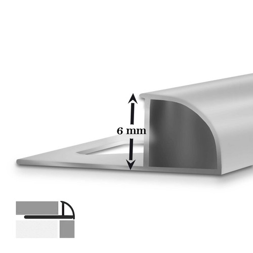 5er SET Fliesenprofile 2,5 m Länge C-Form G-Form L-Form D-Form Fliesenschiene - Bild 12 von 31