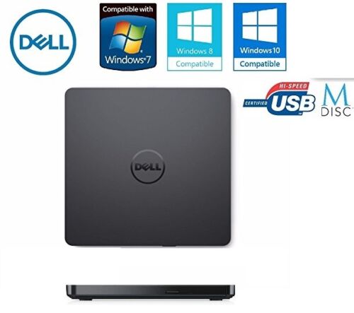 Dell Ultra Slim External USB DVD Drive +/-RW Plug nPlay Latest UltraSlim Design - Picture 1 of 9