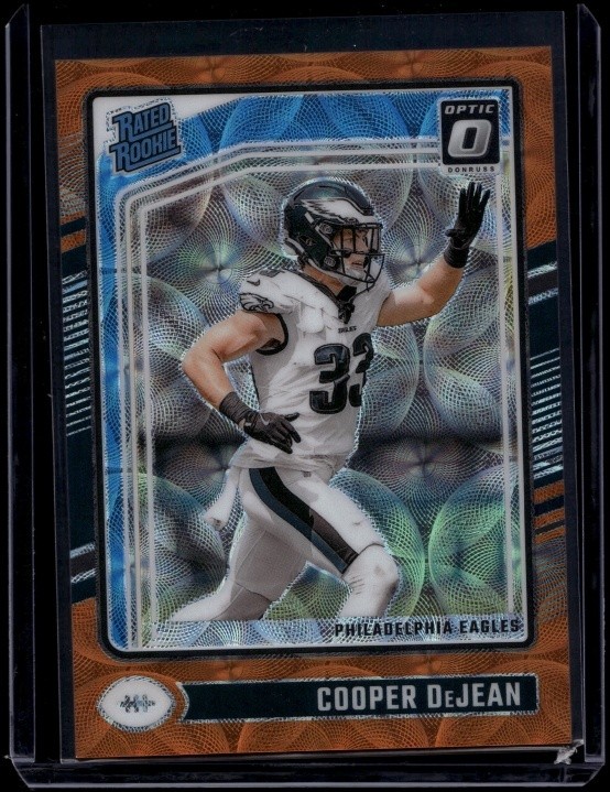 2024 Panini Donruss Optic Football Cooper DeJean #221 RC Rookie Orange Scope /79