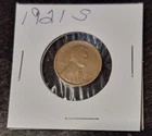 1921 S Lincoln Wheat Cent, Penny Very Good Condition