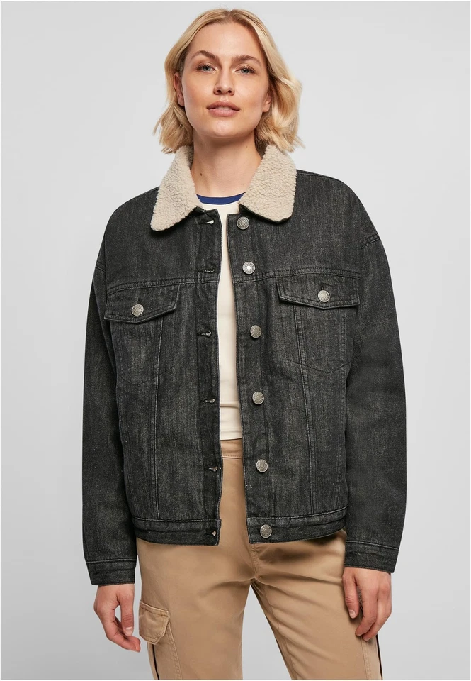 Ladies Oversized Sherpa Denim Jacket Damen Jeans-Jacke | Urban Classics - Bild 1 von 1