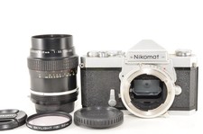 Excellent Nikon Nikomat Silver 35mm SLR w Nikkor 35-105mm from Japan 2691