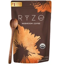 RYZE Mushroom Coffee USDA Organic with 6 Adaptogenic Mushrooms and MCT Oil,  ...