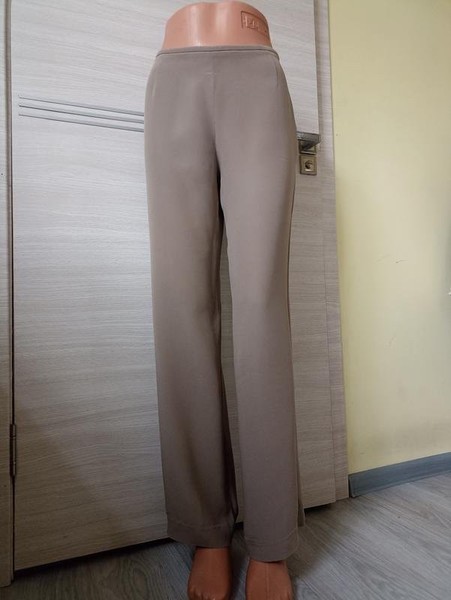 Women Armani Collezioni Trousers Beige Silk 36 / S