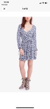 Free People Dress Pradera Wrap Floral Long Sleeve Size Small 