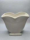Vintage MCM McCoy White Tulip Vase - Garden Club 6"