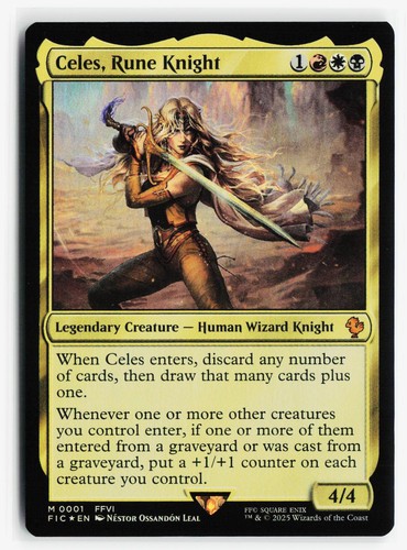 CELES, RUNE KNIGHT 1 MYTHIC COMMANDER: FINAL FANTASY FOIL NM MTG
