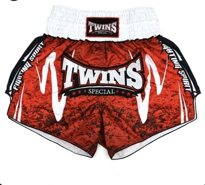 TWINS SPECIAL MUAY THAI SHORTS, RUSTY, ROT, XL  Kampfsport Kickboxen k1 venum