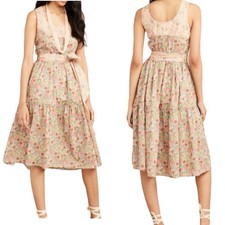 ROLLER RABBIT Elysian Day Coley Dress Floral Liberty Sleeveless Round Neck Small