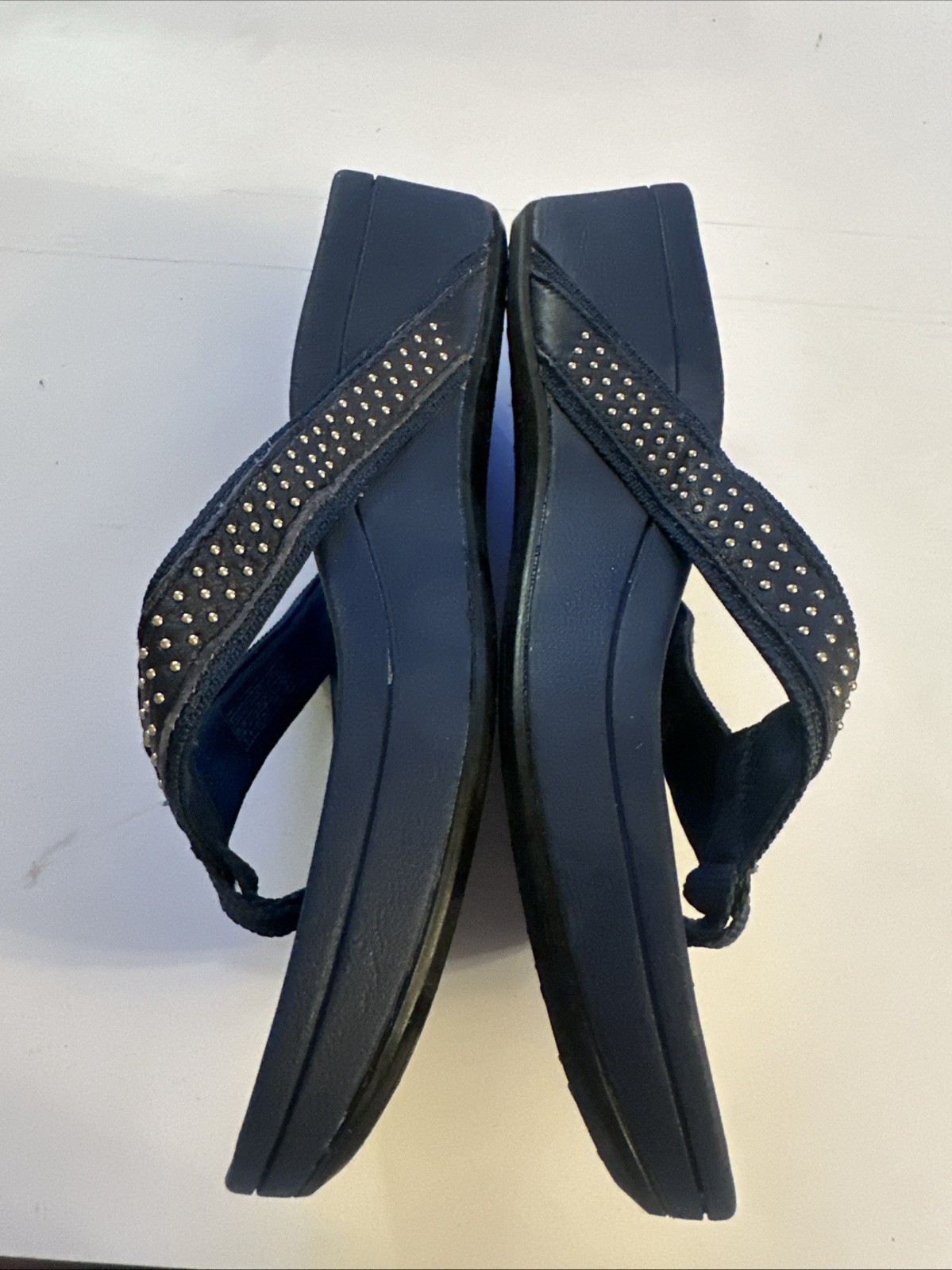 Vionic Size 8 Platform Leather Thong Sandals High… - image 5