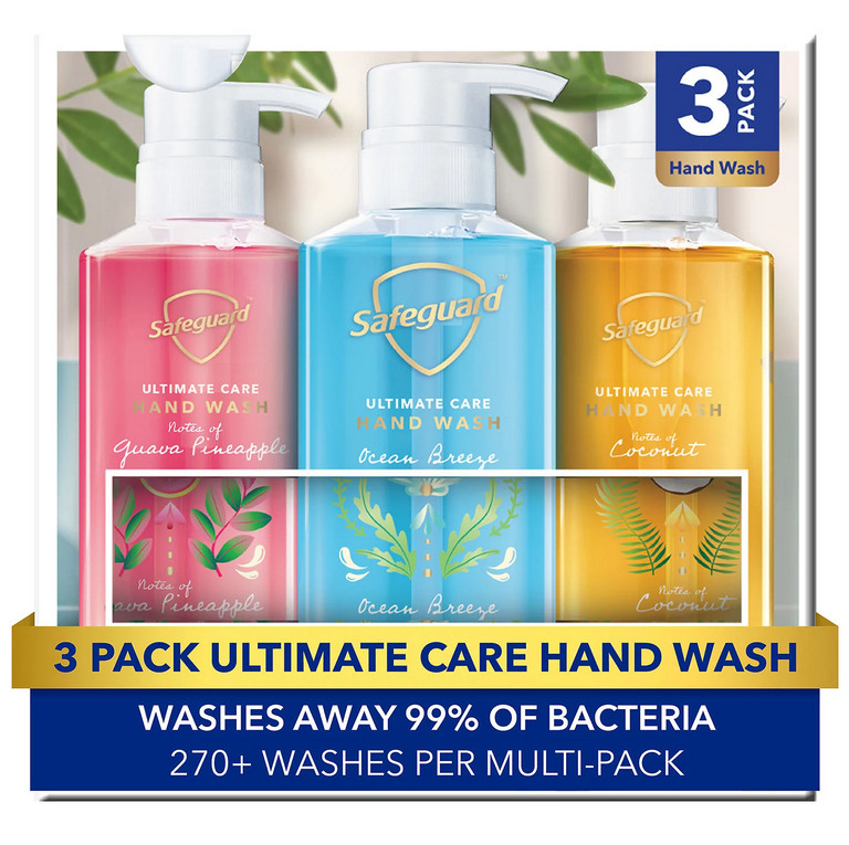 Safeguard Ultimate Care Hand Wash, Variety Pack, 15.5 fl. oz., 3 pk.
