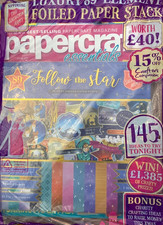 PAPERCRAFT ESSENTIALS MAGAZINE  205  CHRISTMAS  FREE FOLLOW THE STARS PAPER