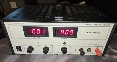 ELECTRO IND. DIGI 360 REGULATED DC POWER SUPPLY 0-30V / 6AMP 