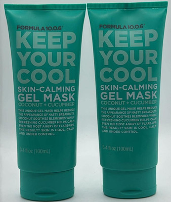 2PK Formula 10.0.6 Keep Your Cool Skin Calming Gel Mask ~ 3.4 FL OZ EA ~ NEW