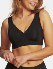 Evelyn Bobbie women's XL The Evelyn Bra Black Wireless Laser-cut Scalloped edge