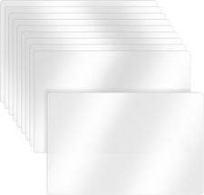 10 PCS Plastic Placemat Heat Resistant Washable Table Mats, Clear Placemats for