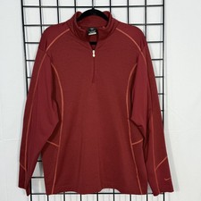NikeFIT Therma Golf 1/4 Zip Pullover Mens Large Maroon Activewear Athleisure