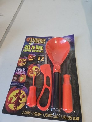 Pumpkin Masters All In One Pumpkin Carving Kit Tools  Pattern Book Halloween Jg 