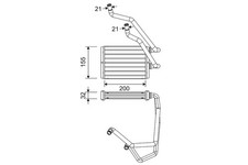Wärmetauscher Innenraumheizung VALEO 811640 Aluminium für NISSAN TRAIL 1 T30 4x4