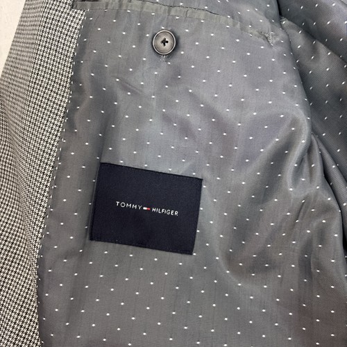 Giacca blazer Tommy Hilfiger uomo 48L grigio Glen check pied de poule cappotto sportivo usato in ottime condizioni - Foto 12 di 15