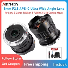 AstrHori 9mm F2.8 APS-C Manual Camera Lens Ultra-Wide Angle Prime Lens for Sony 