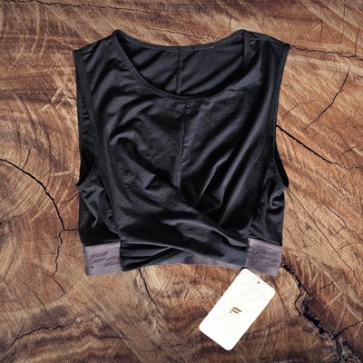 Fabletics Cashel Twist Front Tank schwarz & lila Damengröße XS *NEU mit Etikett*