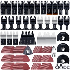 158pc Oscillating Multi Tool Blades Curved Sa...