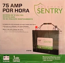 Basement Sentry 75 AMP Hour Battery 12 Volt AGM - STB75B