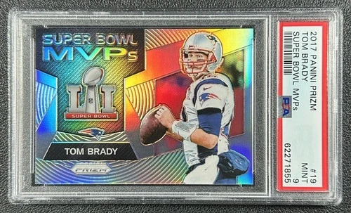TOM BRADY PSA 9 2017 PANINI PRIZM FOOTBALL #19 SUPER BOWL MVPS SILVER 1855