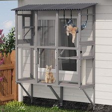 Large Cat Catio Enclosure Expandable Window Box Multi Level Cat House Outdoor