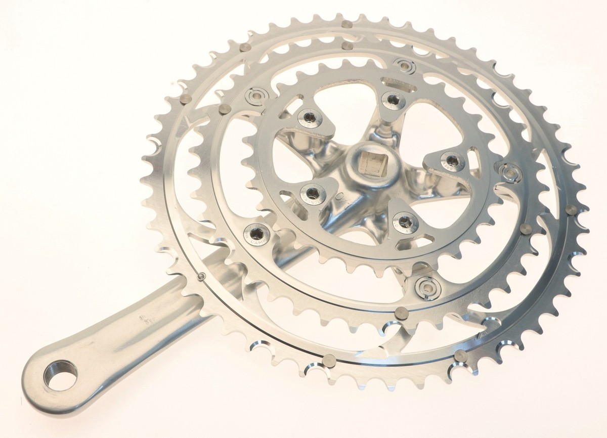 Jeu De Manivelles Campagnolo Racing T 170 Mm, 9 Vitesses, Triple Plateau 50/42/30 Dents - Argenté (occasion)