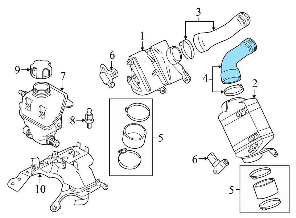 BMW 650I XDRIVE 2013-2019 gran cupé - admisión de aire izquierda conducto/tubo 7575407 Foto 3 de 4