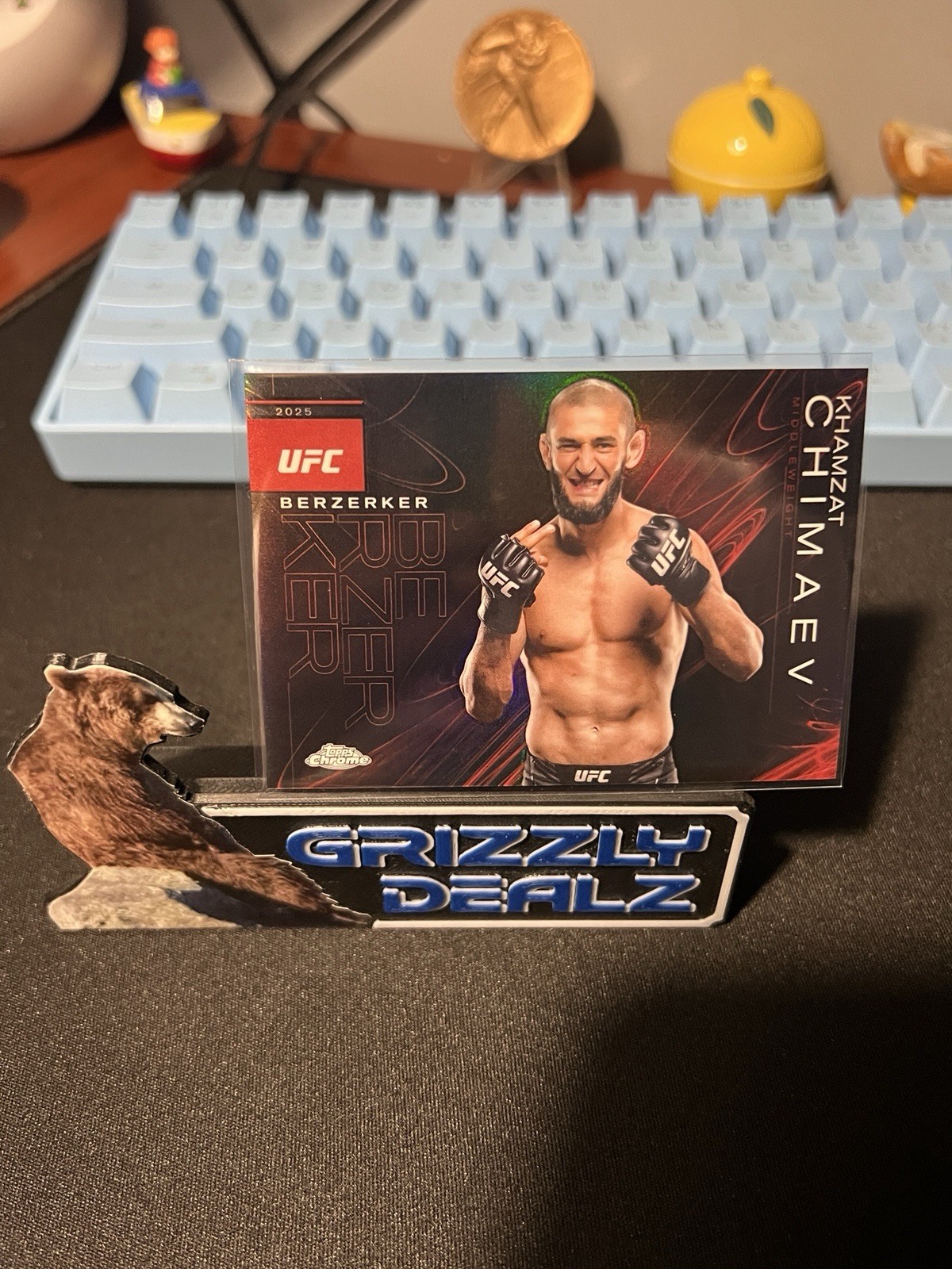 2025 Topps Chrome UFC Khamzat Chimaev Berzerker Case Hit BZK-3
