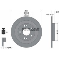 2X Textar 92252603 Bremsscheibe FüR Honda Civic FK
