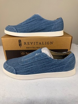 Revitalign Santa Maria Canvas Slip-On Sneakers Women s 11 Bluestone Comfort Orth