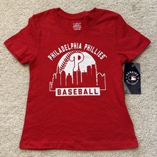 Philadelphia Phillies MLB Youth Girls Red Short Sleeve Shirt Size 6 NWT