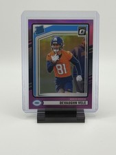 2024 Panini Donruss - Rated Rookie Devaughn Vele #395 Optic Preview Pink