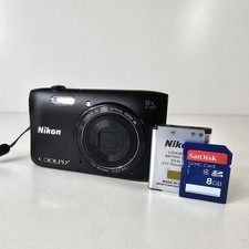 Nikon Coolpix S3600 Compact Digital Camera Black - Battery - Memory Card