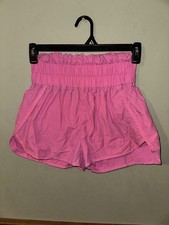 Zenana Women's Pink Solid Casual Shorts Size S Regular Fit Size Type Regular