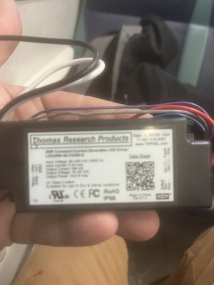 Thomas Research Products 20W Constant Current LED Driver LED20W-48-cO350-D