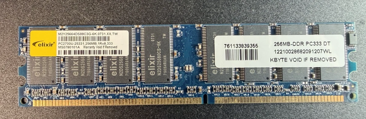 PC-2700 (DDR-333) Bus Speed DDR1 SDRAM Computer 256 MB Capacity