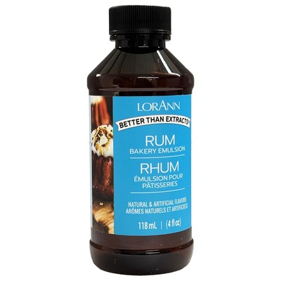 LorAnn Bakery Emulsions Natural & Artificial Flavor 4oz-Rum