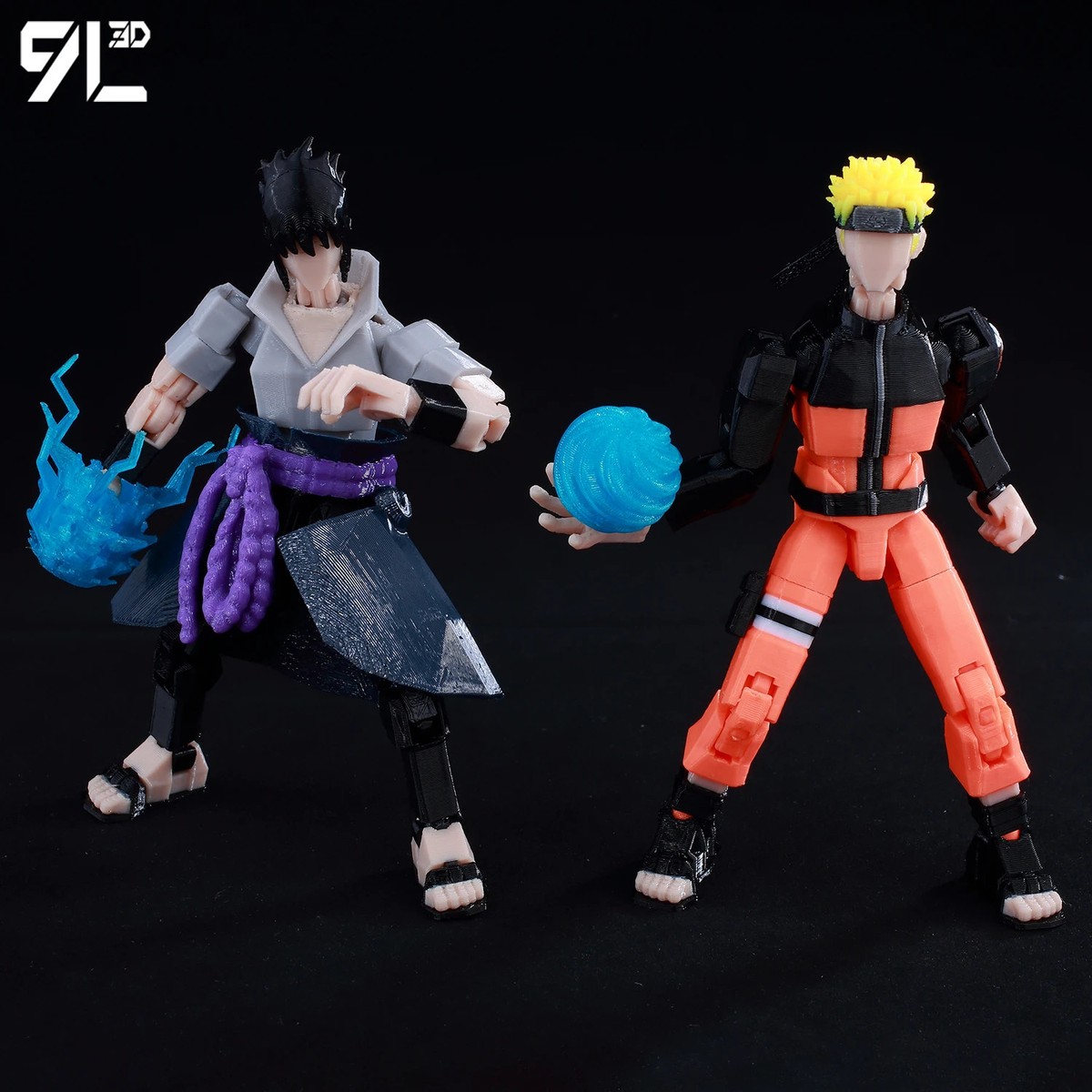 9L3D T13 Naruto Uzumaki Sasuke Uchiha 1/12 LUCKY13 Rasengan Action