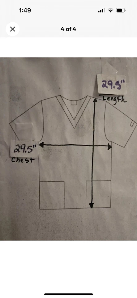 Blusa esfoliante NRG/Barco STRETCH tamanho 4XL-vermelha gola V  - Imagem 4 de 4