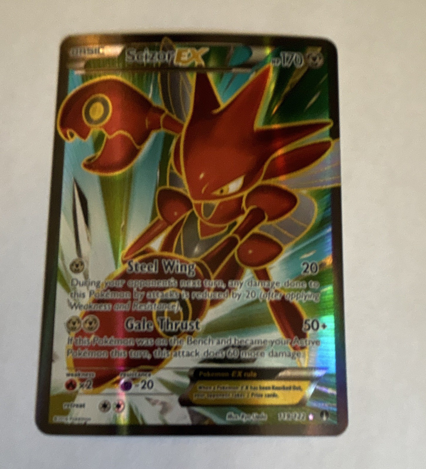 POKEMON TCG SCIZOR EX 119/122 BREAKPOINT FULL ART HOLO ULTRA RARE EN